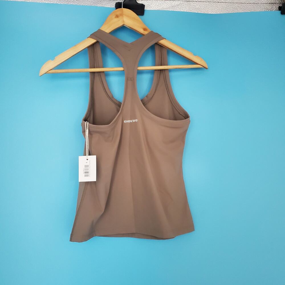 NEW exercere Tank Size Small Racerback Stretch Beige - Picture 2 of 6